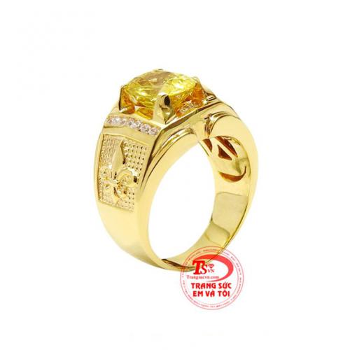 Nhẫn nam sapphire mạnh mẽ