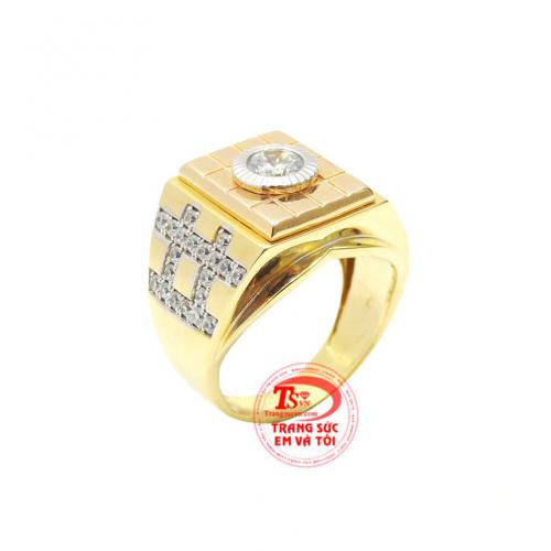 Nhẫn nam vàng tây ấn tượng