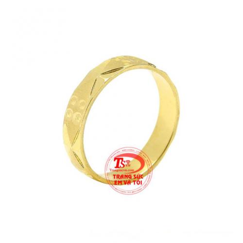 Nhẫn nữ cá tính vàng tây