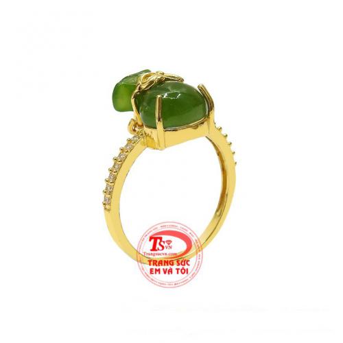 Nhẫn nữ nephrite tiền tài