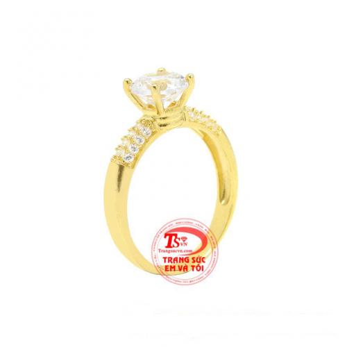 Nhẫn nữ vàng màu ấn tượng