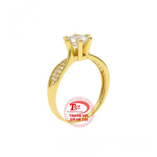 Nhẫn nữ vàng màu kiều diễm