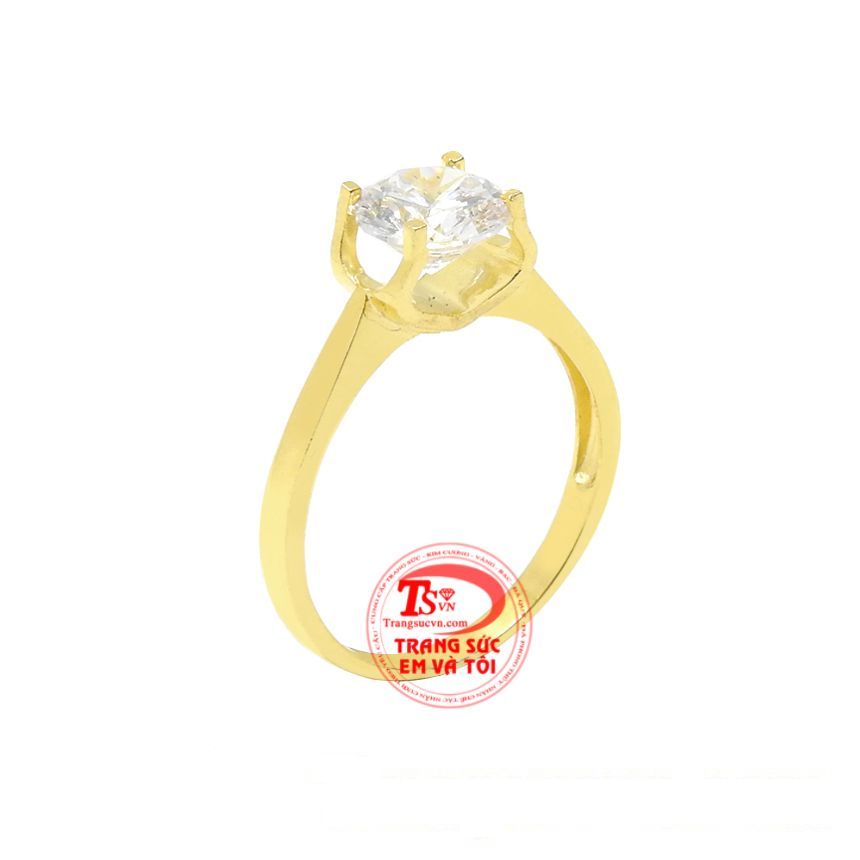 Nhẫn nữ vàng màu xinh xắn được thiết kế đẹp mắt mang đến vẻ nữ tính và trẻ trung cho phái đẹp.