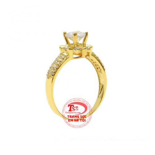 Nhẫn nữ vàng màu yêu kiều