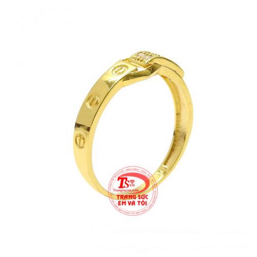 Nhẫn nữ vàng tây thời thượng