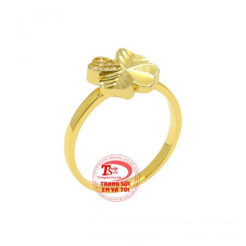 Nhẫn vàng cỏ may mắn
