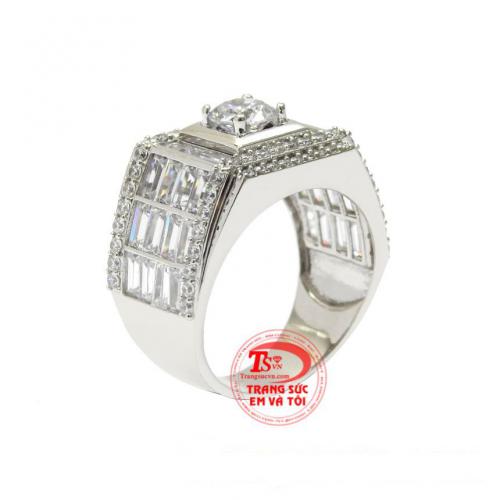 Nhẫn vàng trắng nam thành công