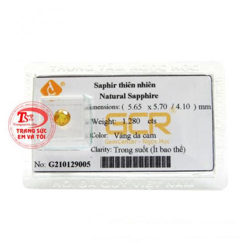 Viên sapphire vàng ép vỉ đại cát