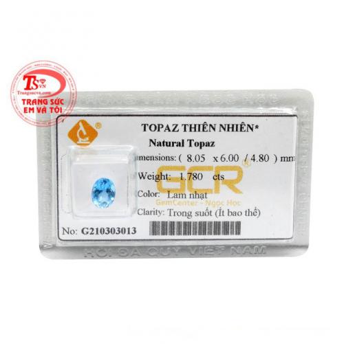 Viên topaz thiên nhiên hạnh phúc
