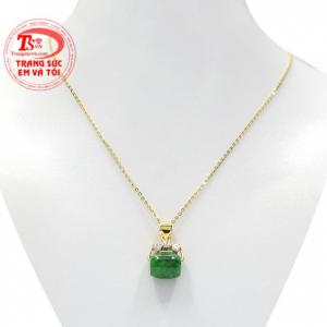 Bộ mặt dây vàng jadeite lu thống