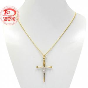 Bộ mặt thánh giá phước lành là sự kết hợp hài hòa giữa thánh giá vàng và dây chuyền chất lượng. 