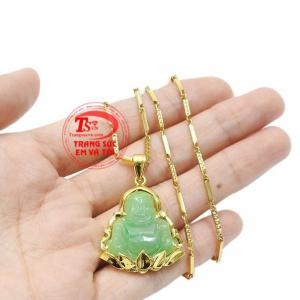 Bộ phật di lặc may mắn jadeite nhận đặt chế tác theo yêu cầu.