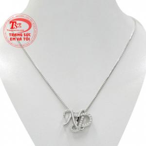 Bộ trang sức chữ NP đẹp mang phong cách trẻ trung, hợp thời trang.