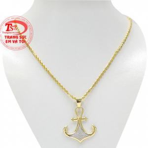 Bộ trang sức mỏ neo thời trang với kiểu dáng nam tính, trẻ trung phù hợp với nhiều độ tuổi.