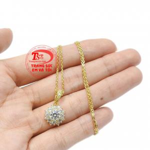 Bộ trang sức nữ vàng tây lấp lánh bảo hành uy tín, giao hàng toàn quốc.