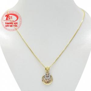 Bộ trang sức nữ vàng tây sang trọng thiết kế ấn tượng, tinh tế.