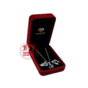  Bộ trang sức topaz thiên nhiên vàng 18k hợp với người mệnh thủy và mệnh mộc.