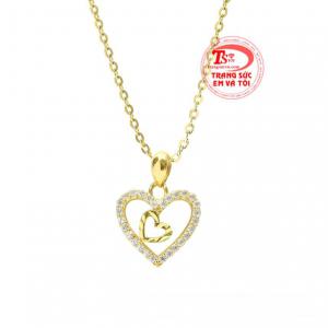 Bộ trang sức trái tim hạnh phúc nhận đặt chế tác theo yêu cầu. 