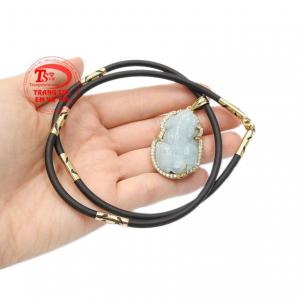 Bộ trang sức tỳ hưu aquamarine nhận đặt chế tác theo yêu cầu.