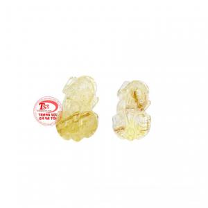 Cặp tỳ hưu lộc phát thạch anh tóc có thể bọc vàng hay bạc để làm trang sức phong thủy, hợp mệnh.