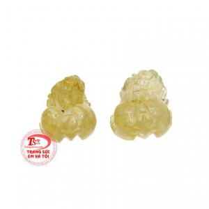 Cặp tỳ hưu may mắn thạch anh tóc giao hàng nhanh trên toàn quốc