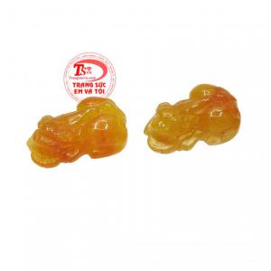 Cặp tỳ hưu thạch anh tóc đại lộc đem đến may mắn về phong thủy cho người dùng.