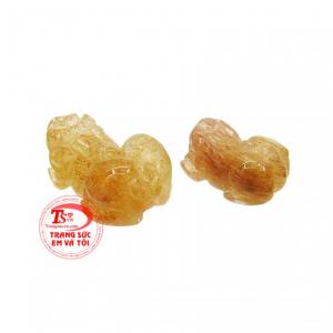 Cặp tỳ hưu thạch anh tóc hưng thịnh thiên nhiên thanh toán an toàn.