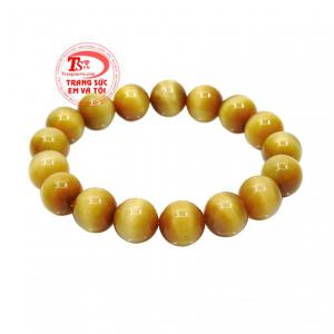  Vòng đá mắt hổ màu vàng tươi, màu sắc lấp lánh, tinh tế. 