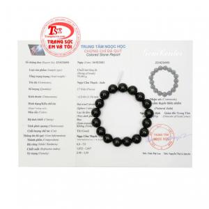 Chuỗi tay cẩm thạch cao cấp có giấy kiểm định đá quý. 