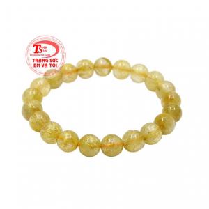 Chuỗi tay thạch anh tóc 9mm đẹp là món quà phong thủy để dành tặng cho người thân và bạn bè.