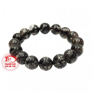 Chuỗi thạch anh tóc 13 ly đại cát hợp mệnh có giấy kiểm định uy tín. 