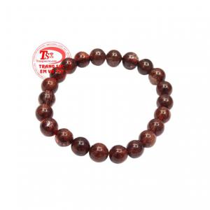 Chuỗi thạch anh tóc đỏ mệnh hỏa là sự kết hợp từ những viên thạch anh tròn dễ thương.