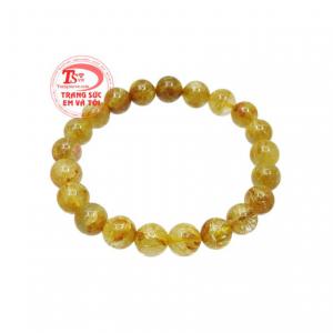 Chuỗi thạch anh tóc mệnh kim 9 ly mang đến tài lộc và thịnh vượng cho chủ nhân.