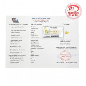 Đá sapphire thiên nhiên cát tường chất lượng có giấy kiểm định đá quý uy tín.