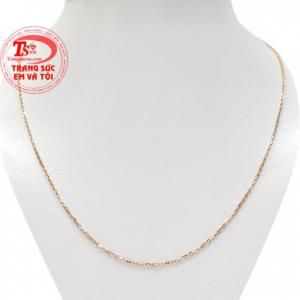 Dây chuyền vàng hồng nữ tính được nhập khẩu từ Italy. 