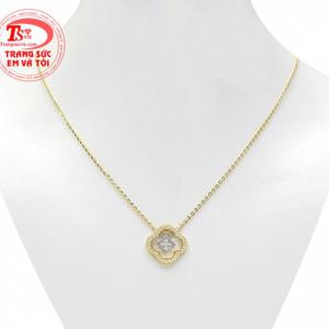 Dây chuyền vàng tây duyên dáng được chế tác tỉ mỉ từng đường nét từ vàng 10k.