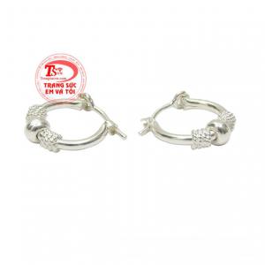 Hoa tai bạc xinh yêu nhận đặt chế tác theo yêu cầu