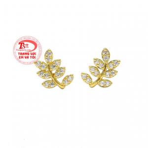 Hoa tai chiếc lá thời trang, phong cách trẻ trung, hợp xu hướng. 