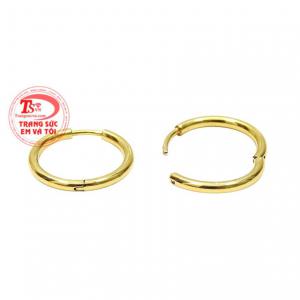 Hoa tai nữ cá tính vàng tây chế tác từ vàng 10k, bảo hành chu đáo