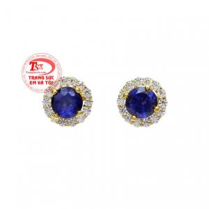 Hoa tai nữ Sapphire nhỏ xinh