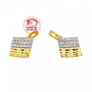 Hoa tai vàng tây hiện đại vàng 10k bảo hành chu đáo.