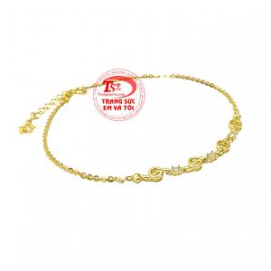 Lắc chân vàng là món trang sức được nhiều phái đẹp lựa chọn giúp bản thân thật xinh đẹp hơn.