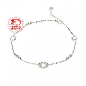 Lắc chân vàng trắng thời thượng món quà yêu thương để dành tặng cho cô gái của bạn.