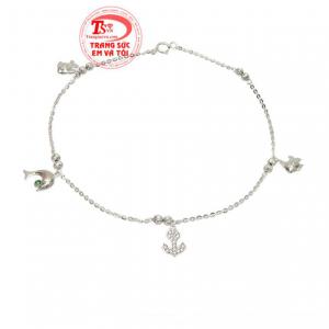 Lắc chân vàng trắng xinh yêu là sản phẩm mới được nhập khẩu tại Hàn Quốc.