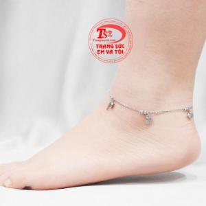 Lắc chân vàng trắng xinh yêu giao hàng tận nơi.