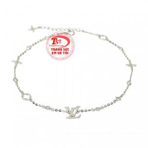 Lắc chân vàng trắng xu hướng được nhập khẩu tại Hàn Quốc đảm bảo chất lượng.