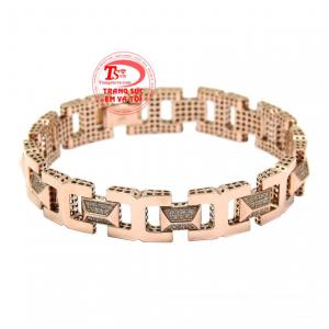 Lắc nam vàng hồng thời trang được chế tác tinh xảo từ vàng 14k thời thượng.