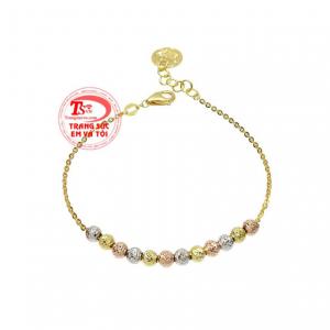 Lắc tay bi kiểu cách được chế tác theo công nghệ Italy mang đến một sản phẩm bắt sáng hơn. 