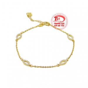 Lắc tay nữ vàng tây đẹp với kiểu dáng tinh tế và nữ tính.