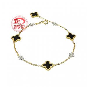 Lắc tay vàng may mắn nữ tính nhập khẩu tại Hàn Quốc chế tác xinh xắn. 